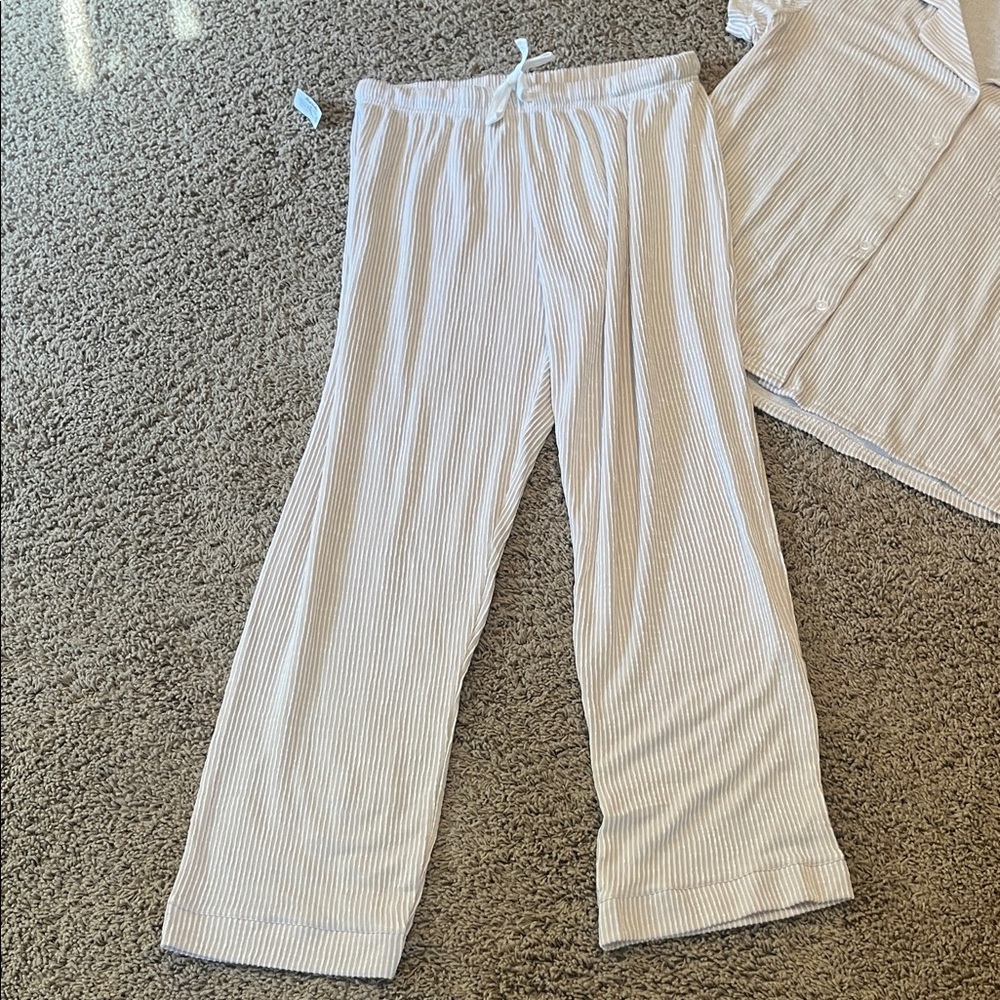 Born Women's Pajama Set - Cream Stripes - Picture 3 of 7